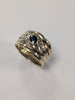 9ct Gold Diamond Puzzle Style Ring - Size O