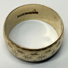 9ct gold simple star patterned ring size L