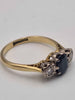 Classic 18CT Yellow Gold Triolgy Ring With CZ Stones - 2.87 Grams - Size M