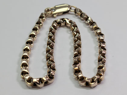 9ct Gold Block Link Bracelet