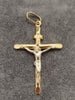 9ct Yellow & White Gold Crucifix