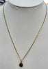 9ct Gold chain with Red Pendant 19"