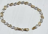 9ct White/Yellow Gold Bracelet 7.5"