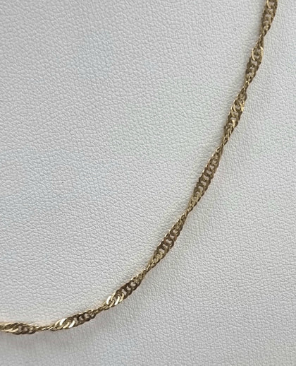 9ct Gold Twist Chain 18