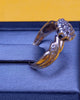 18ct Gold Ring With Clear Stones Size-O