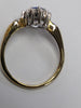 9CT GOLD DIAMOND & BLUE STONE RING SIZE N 1.77G PRESTON STORE