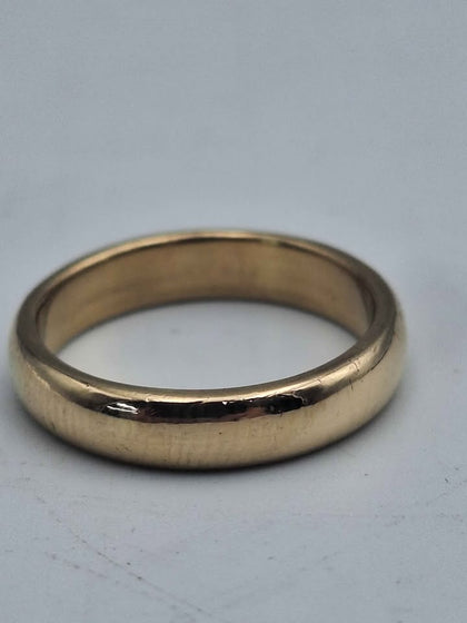18ct Yellow Gold Wedding Band Ring - 6.31 Grams - Size P