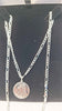 925 Sterling Silver 3-In-1 Figaro Chain Necklace With St.Chris - 24" Long - 17.0 Grams **BRAND NEW**