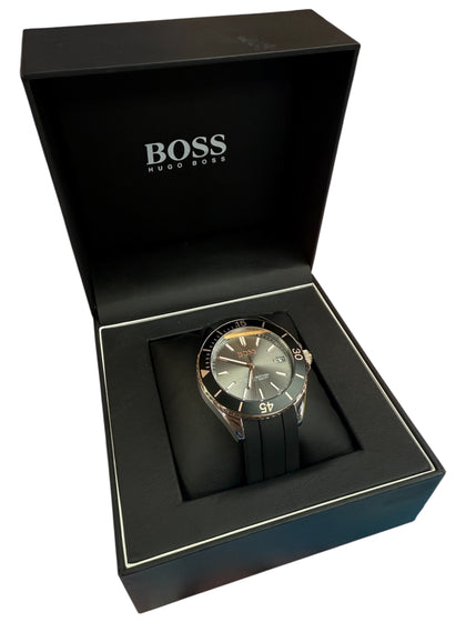 HUGO BOSS OCEAN EDITION GENTS WATCH BLACK STRAP BOXED