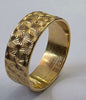 18ct Patterned Wedding Band Size S