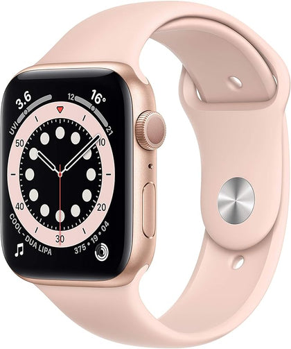 Apple Watch Series 6 (GPS) 44mm Gold Aluminium Case with Pink Sand Sport Band ** Unboxed **
