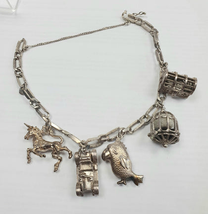 Silver Ornate Charm Bracelet - LEYLAND STORE.