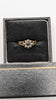 9ct Yellow Gold Cubic Zirconia Cluster Ring With Black Centre Stones - 1.60 Grams - Size P