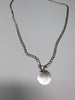 SILVER 925 SQUARE LINK CHAIN WITH PENDANT 21"  13.18G PRESTON STORE