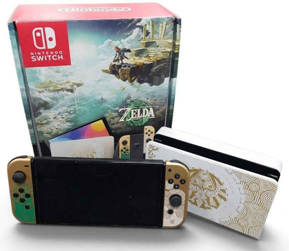 Switch Console, 64GB OLED Legend of Zelda + Gold Joy-Con, Boxed