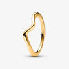 Pandora Gold Polished Wave Ring Size 58 *Collection Only*