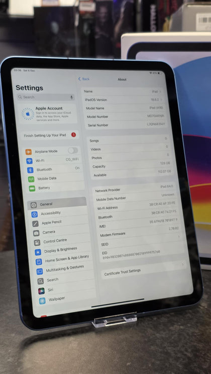 Apple iPad a16 128gb - WIFI / Cellular - Boxed