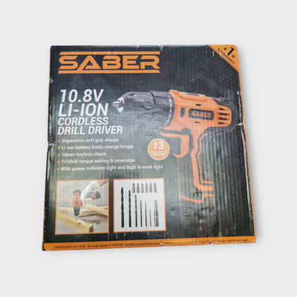 SABER 10.8V LI-ION CORDLESS DRILL BOXED NEW PRESTON STORE