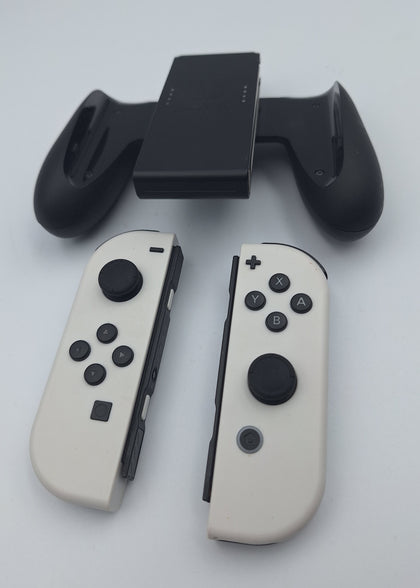 Official Nintendo switch joy-con pair white with gaming cradle unboxed