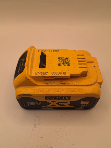 Dewalt  yellow  DCB184 5.0ah 18v XR Lithium Ion Li-Ion Battery only