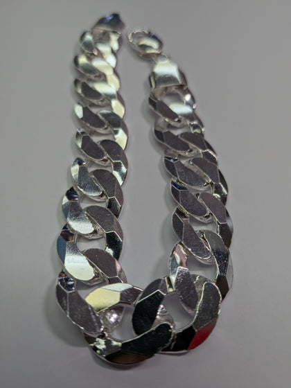 Brand New Heavy Silver Curb Bracelet