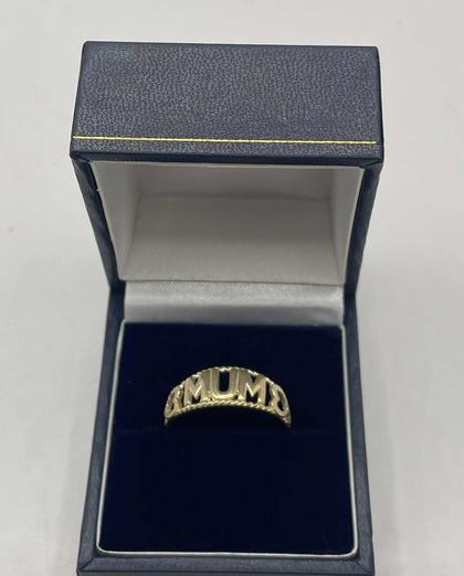 9ct Gold Mum Ring - T