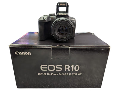 Canon Eos R10 DSLR Camera boxed with Rf50 mm Kens