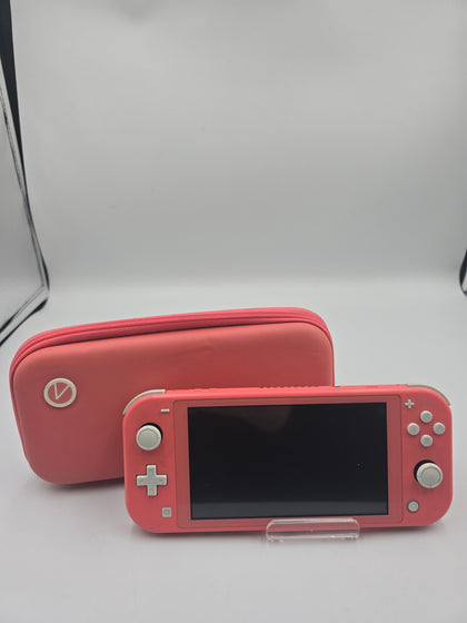 Nintendo switch lite pink with case