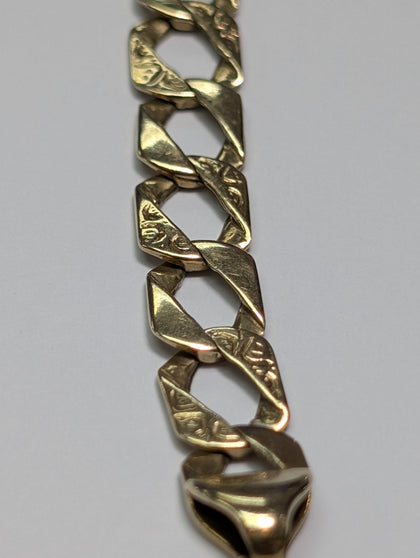 9CT GOLD (NAN) CURB BRACELET