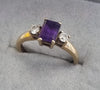 9ct Gold Amethyst Ring Size N