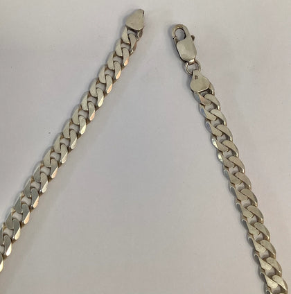 Silver Curb Chain 24”
