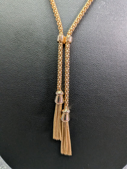 9ct Gold Necklace With Gold Tassels