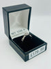 9CT WHITE GOLD, 375 HALLMARKED RING W/ DIAMOND (0.25CT), SIZE:P, 2.87G, BOXED