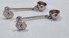 9ct white gold heart earrings