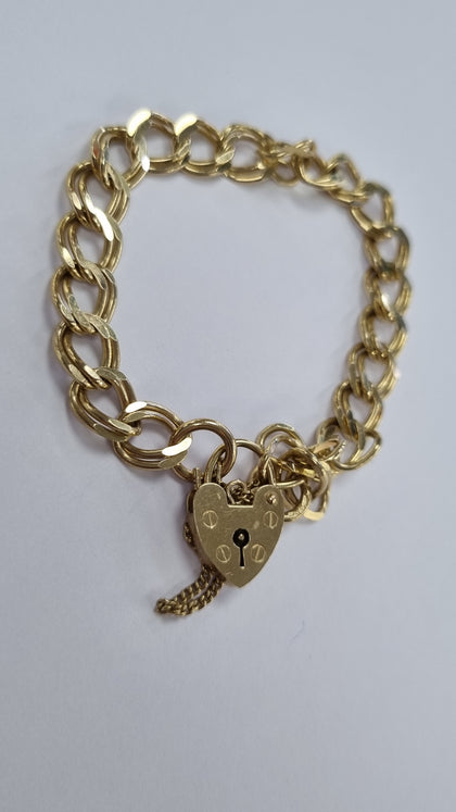 9ct Gold Padlock Bracelet