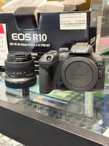 Canon EOS R10 24.2MP + RF-S 18-45mm F4.5-6.3 IS STM Lens
