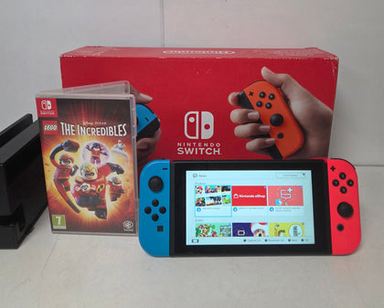 Nintendo Switch Neon Red/Blue Console & 1 Game