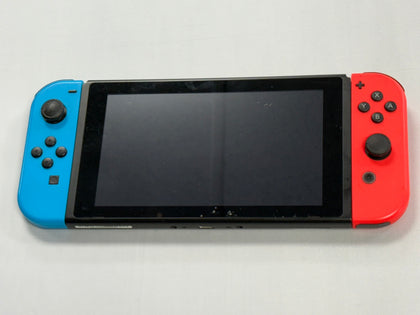 nintendo switch console red and blue joycons