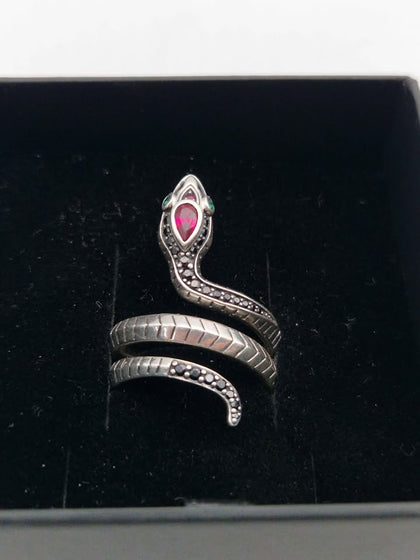 Thomas Sabo 925 Sterling Silver Triple Wound Snake Ring – Size P