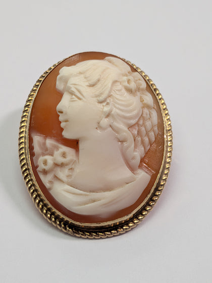 9ct Gold Cameo Brooch