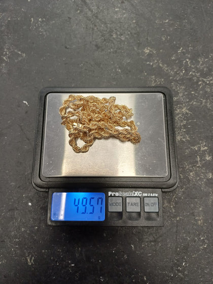 9ct Yellow Gold Heavyweight Rope Chain (25