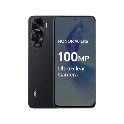 Honor 90 Lite Smartphone 5G with 100MP Triple Camera, 8+256GB, 6,7” 90Hz Display, 4500mAh, Dual SIM, Android 13, Midnight Black (Renewed)