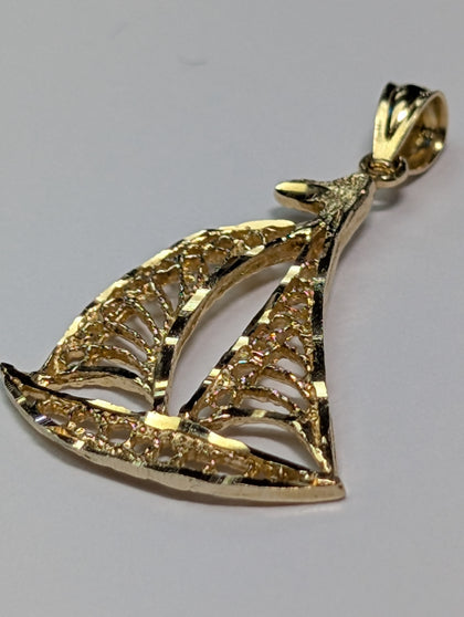 14CT GOLD BOAT PENDANT PRESTON STORE