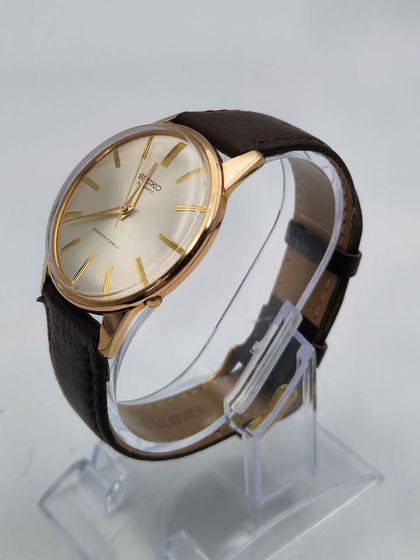 Vintage Seiko 1960's Sportsmatic 21 Jewels Manual Watch - Leather Strap - Unboxed