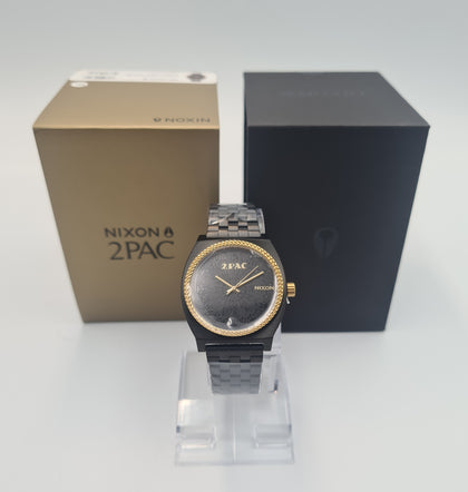 **NEW** Nixon X 2pac Time Teller Black And Gold Watch Tupac A1378-010 2023 BOXED