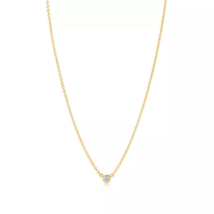 Tiffany & Co Elsa Peretti® Diamonds by the Yard® Single Diamond Pendant in Yellow Gold