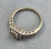 9ct White Gold  Diamond Ring Size Q1/2