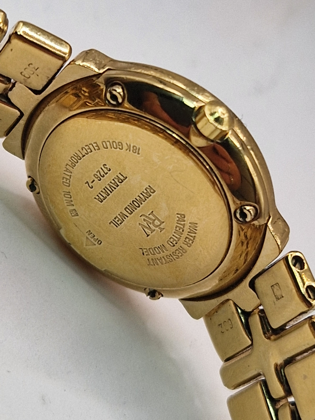 RAYMOND WEIL クォーツ時計 ゴールド ジャンク品 保証なし Vintage Raymond Weil Yellow Gold Traviata 3726-2 Rare Ladies Watch