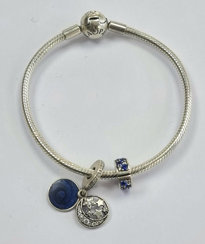 Pandora Bracelet 18cm Moon + Sky Charm