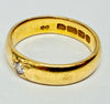 22ct yellow gold and diamond wedding band ring size M